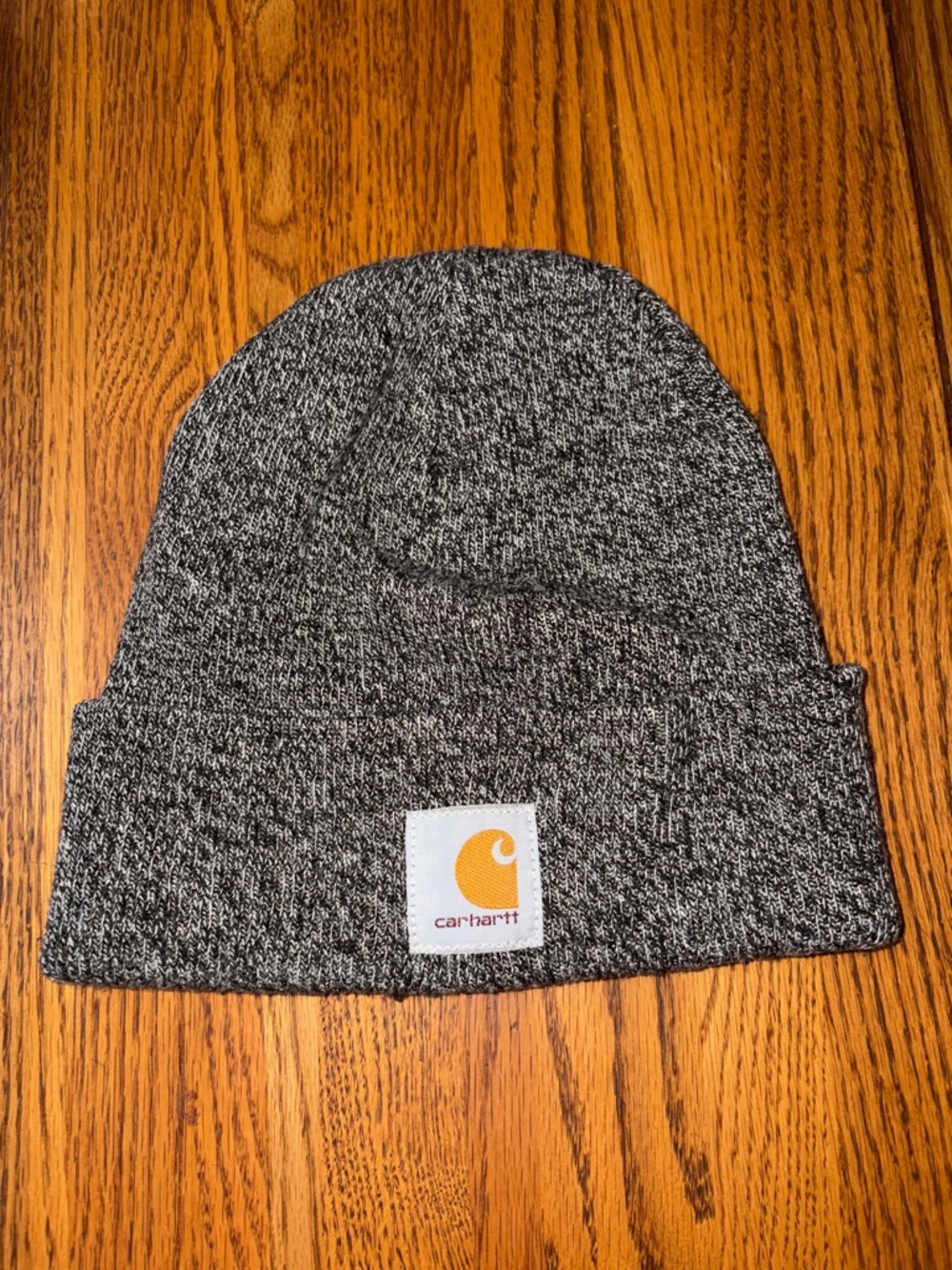 Carhartt Black & White Marled Knit Cuffed Beanie